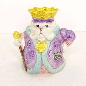 Fitz & Floyd kittens of Knightsbridge gentleman, caller vintage, planta, 1988